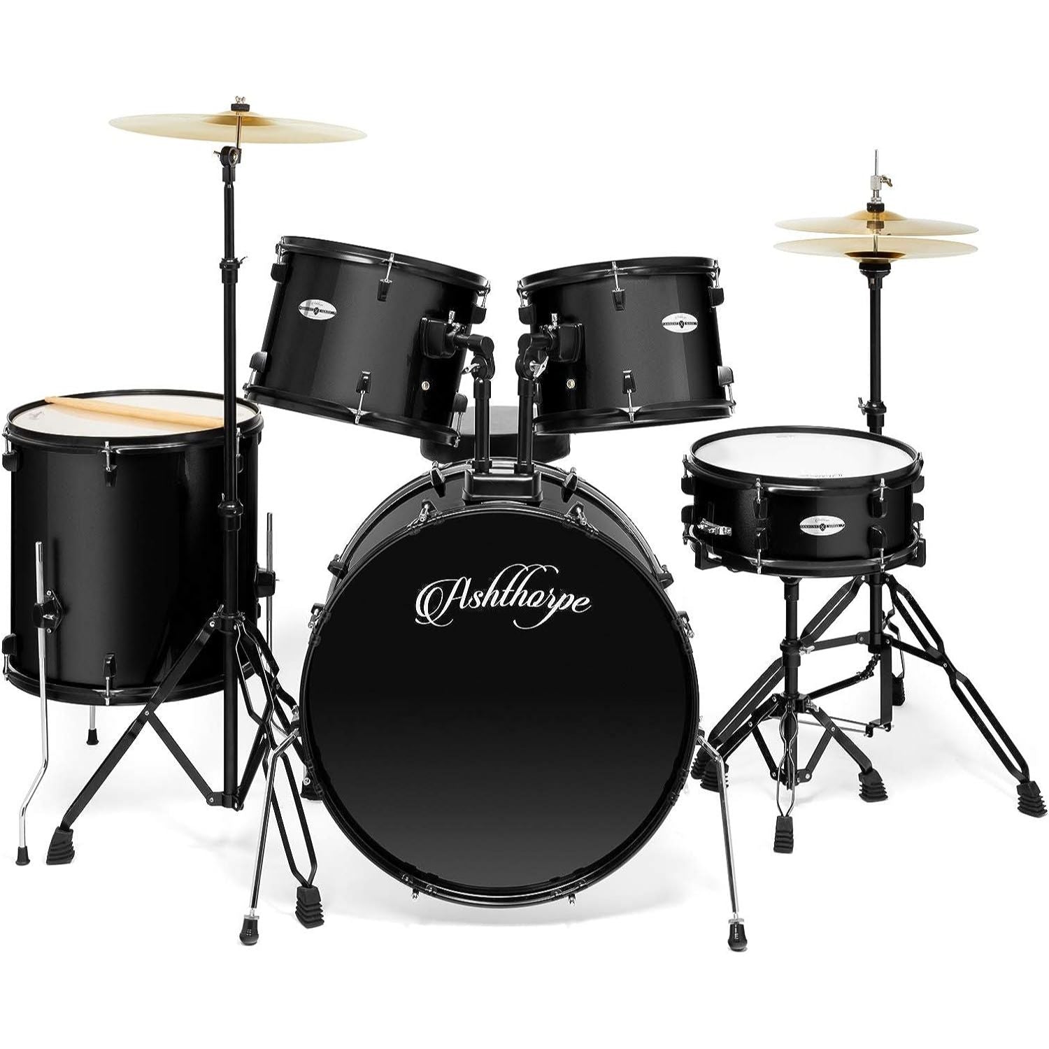 LW Essentials® Premium 5-Piece Complete Drum Set with Hardware