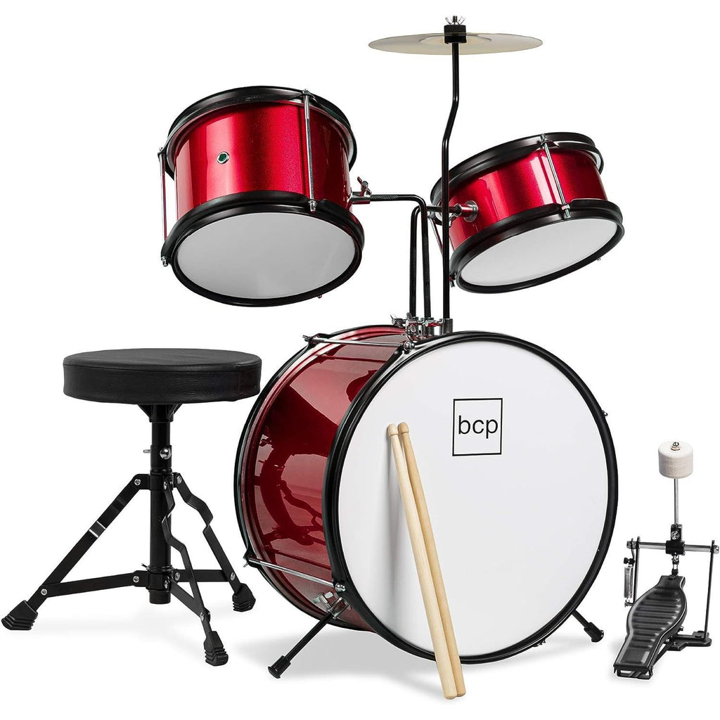 LW Essentials® Basic 3-Piece Junior Kids Drum Set with Hardware