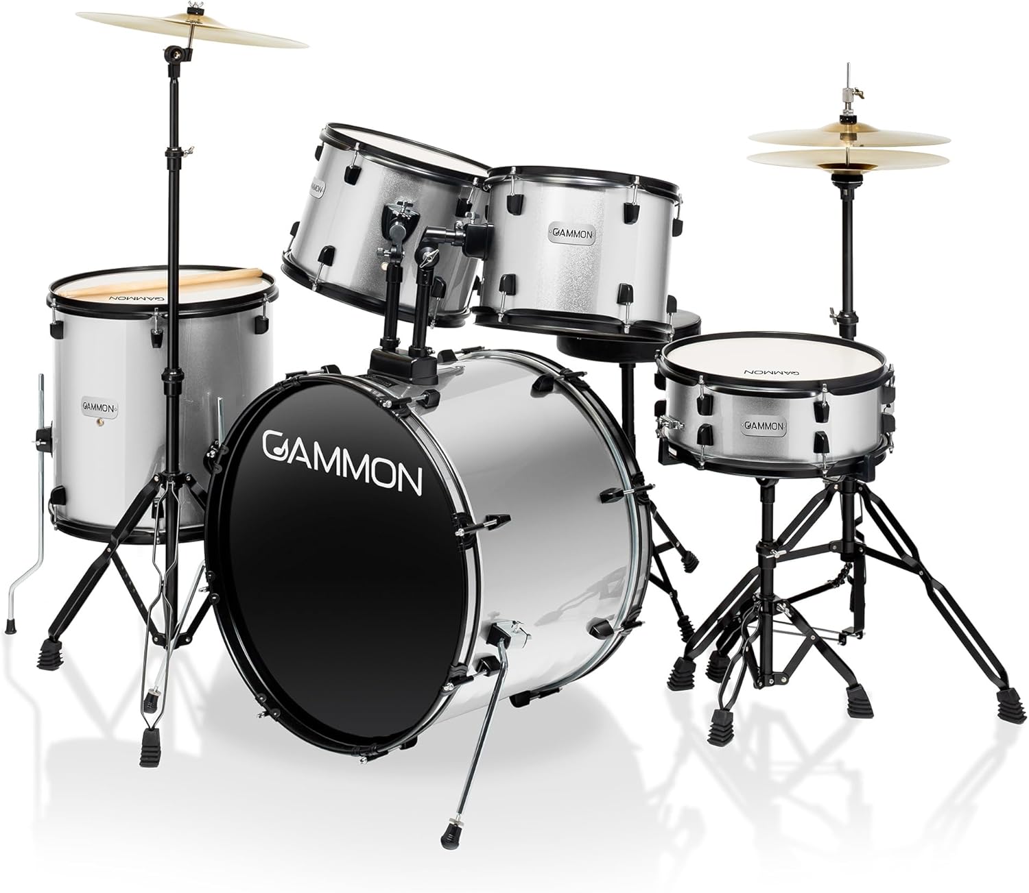 LW Essentials® Basic 5-Piece Complete Drum Set with Hardware