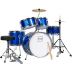 LW Essentials® Basic 5-Piece Junior Kids Drum Set with Hardware