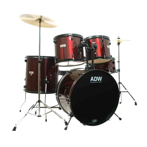 LW Essentials® Premium 5-Piece Complete Drum Set with Hardware