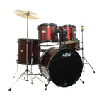 LW Essentials® Premium 5-Piece Complete Drum Set with Hardware