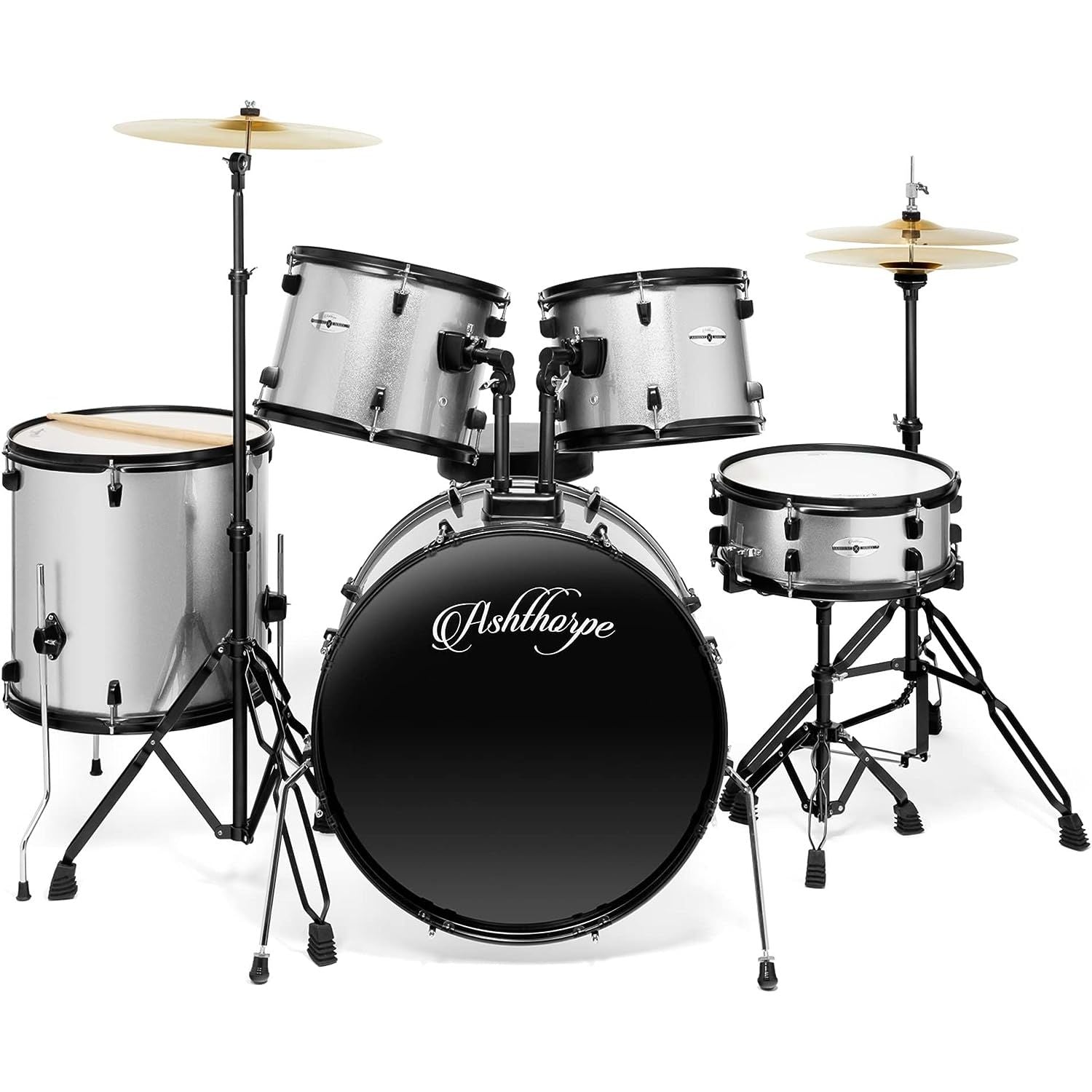 LW Essentials® Premium 5-Piece Complete Drum Set with Hardware