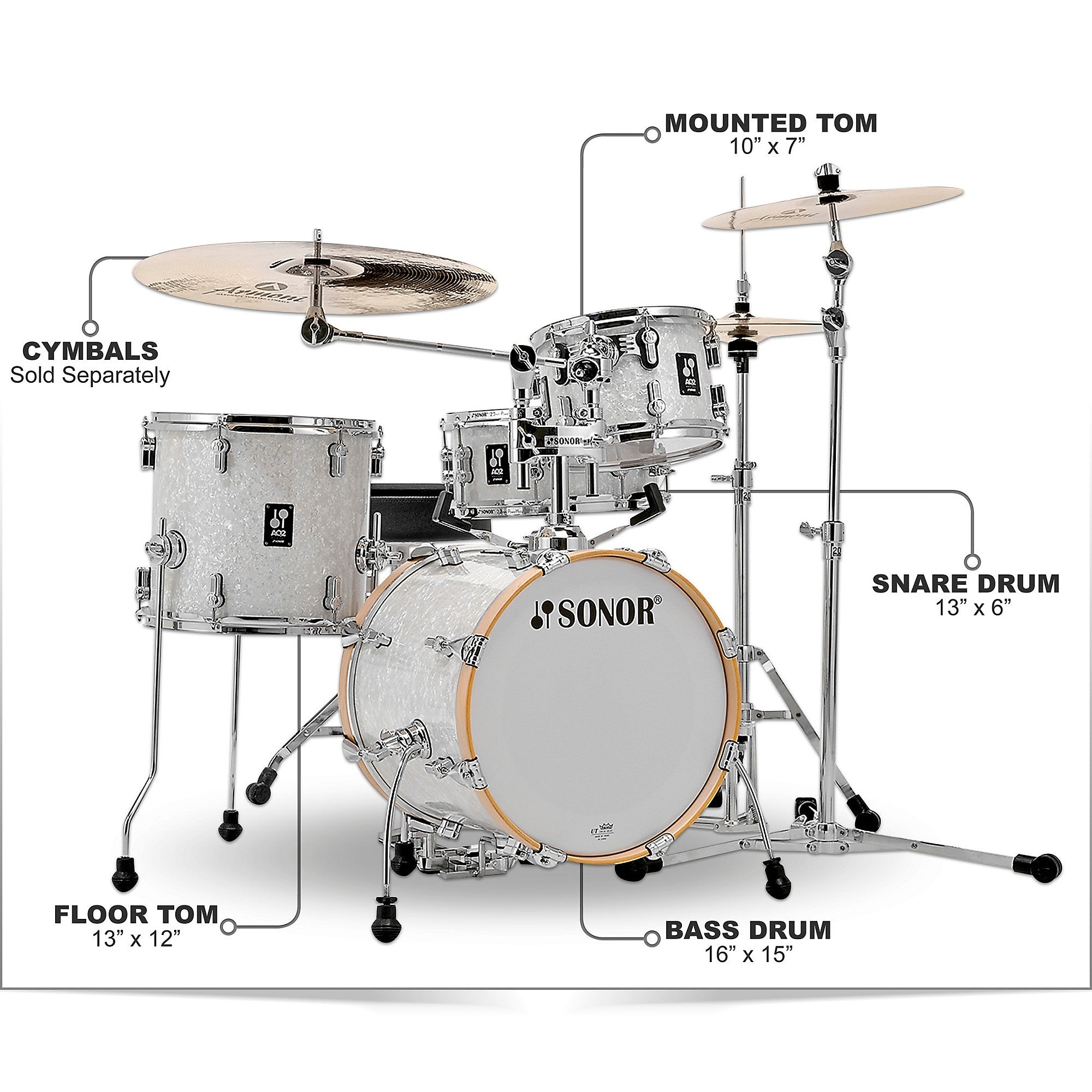 SONOR AQ2 Safari Maple 4-Piece Shell Pack