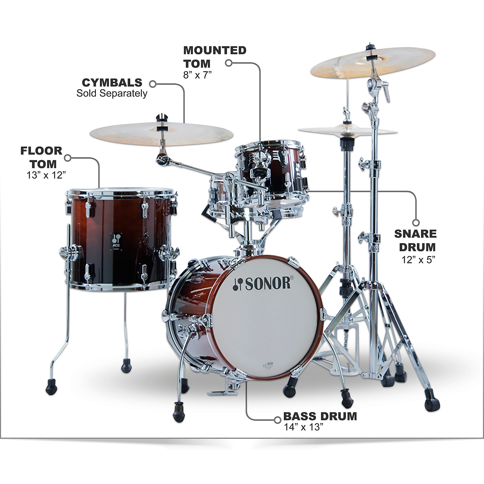 SONOR AQ2 Martini Maple 4-Piece Shell Pack
