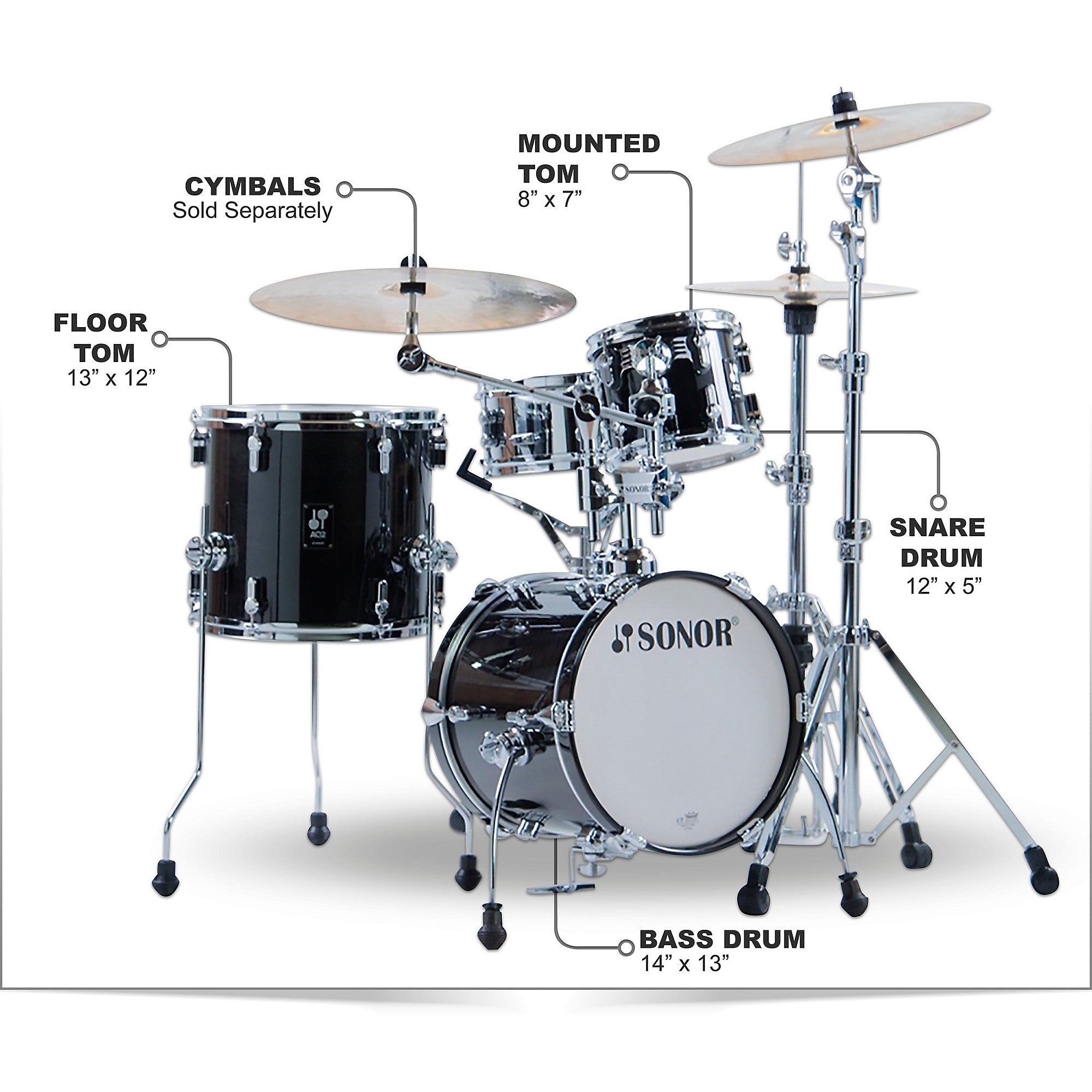 SONOR AQ2 Martini Maple 4-Piece Shell Pack