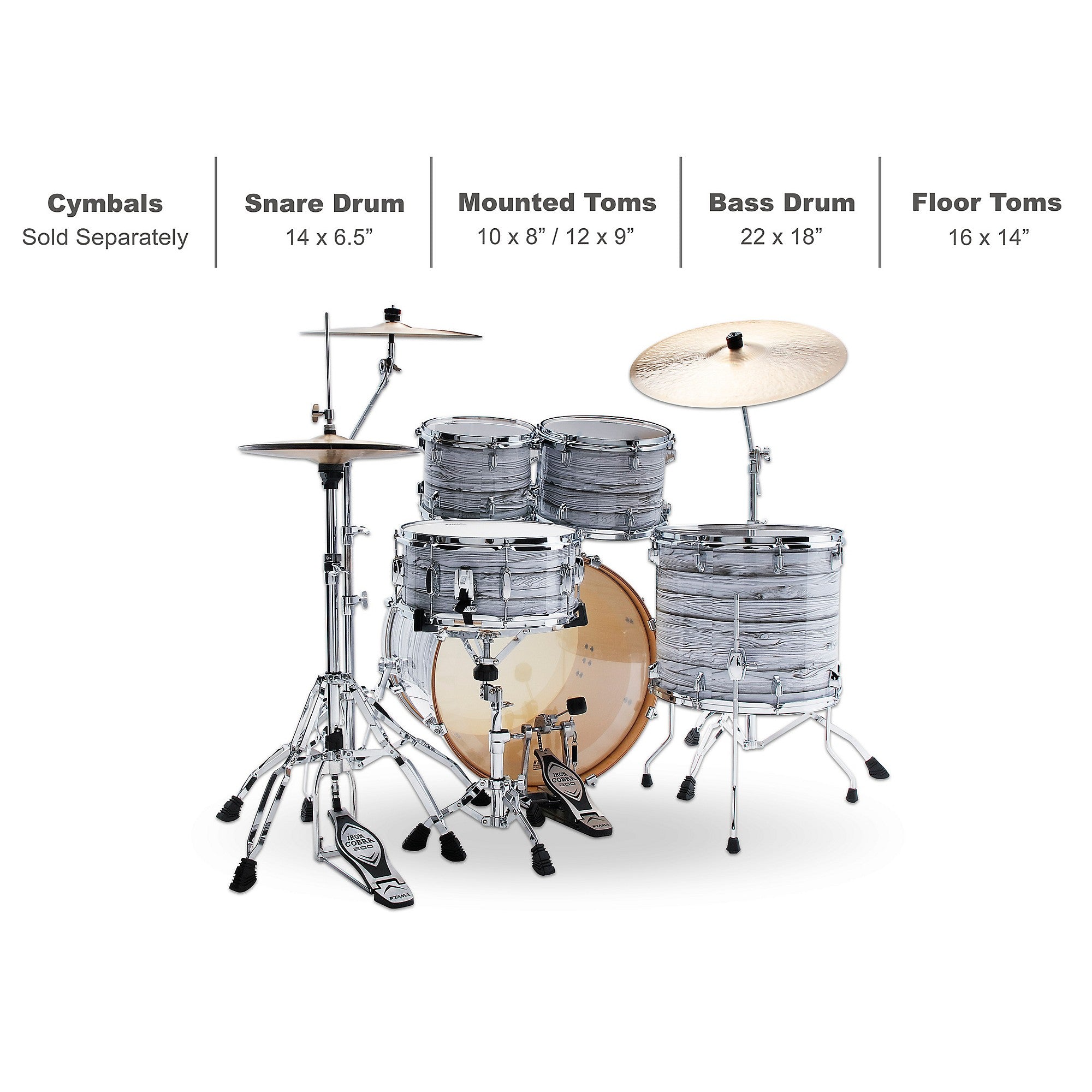 TAMA Superstar Classic 5-Piece Shell Pack With 22-inch Bass Drum