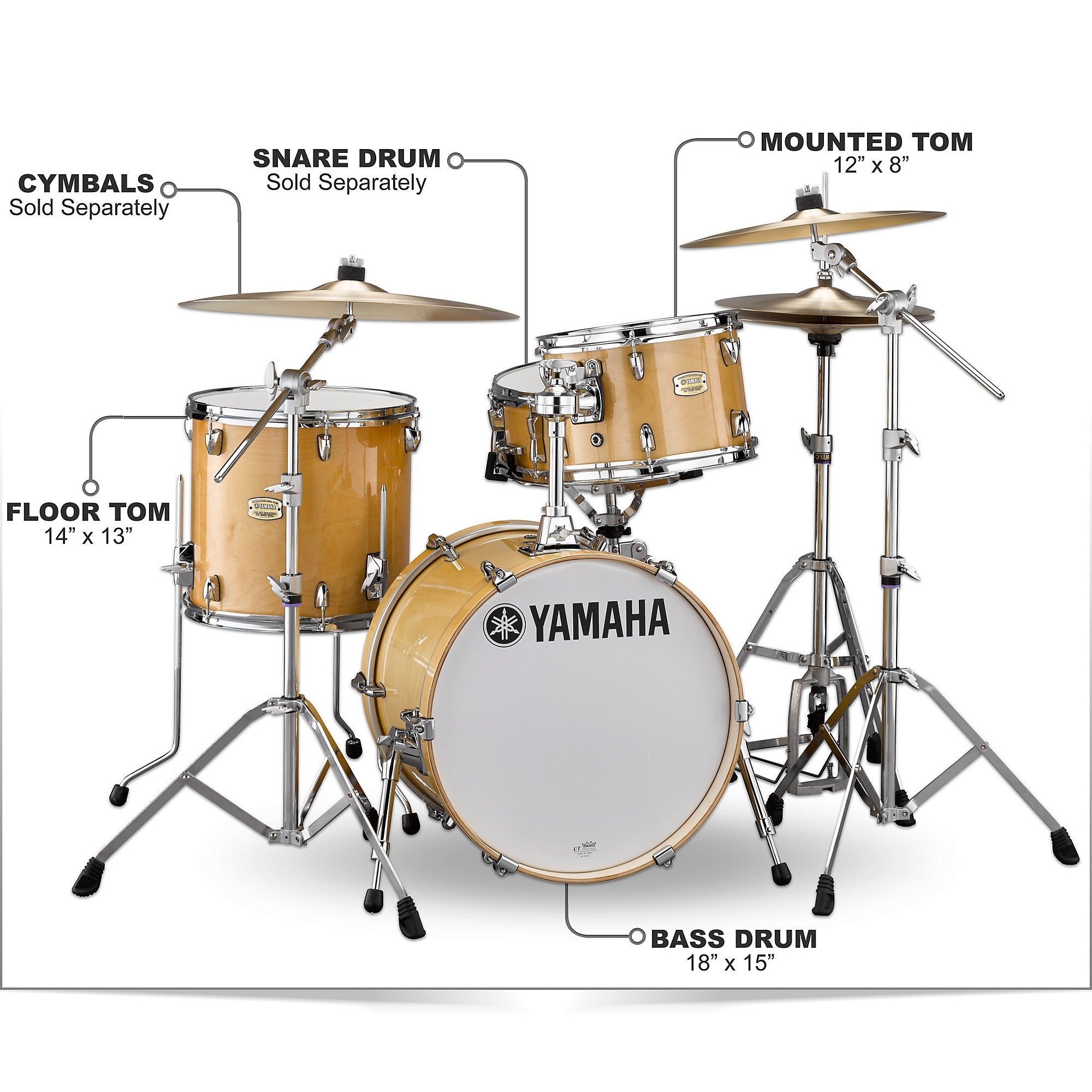 Yamaha Stage Custom Birch 3-Piece Bop Shell Pack