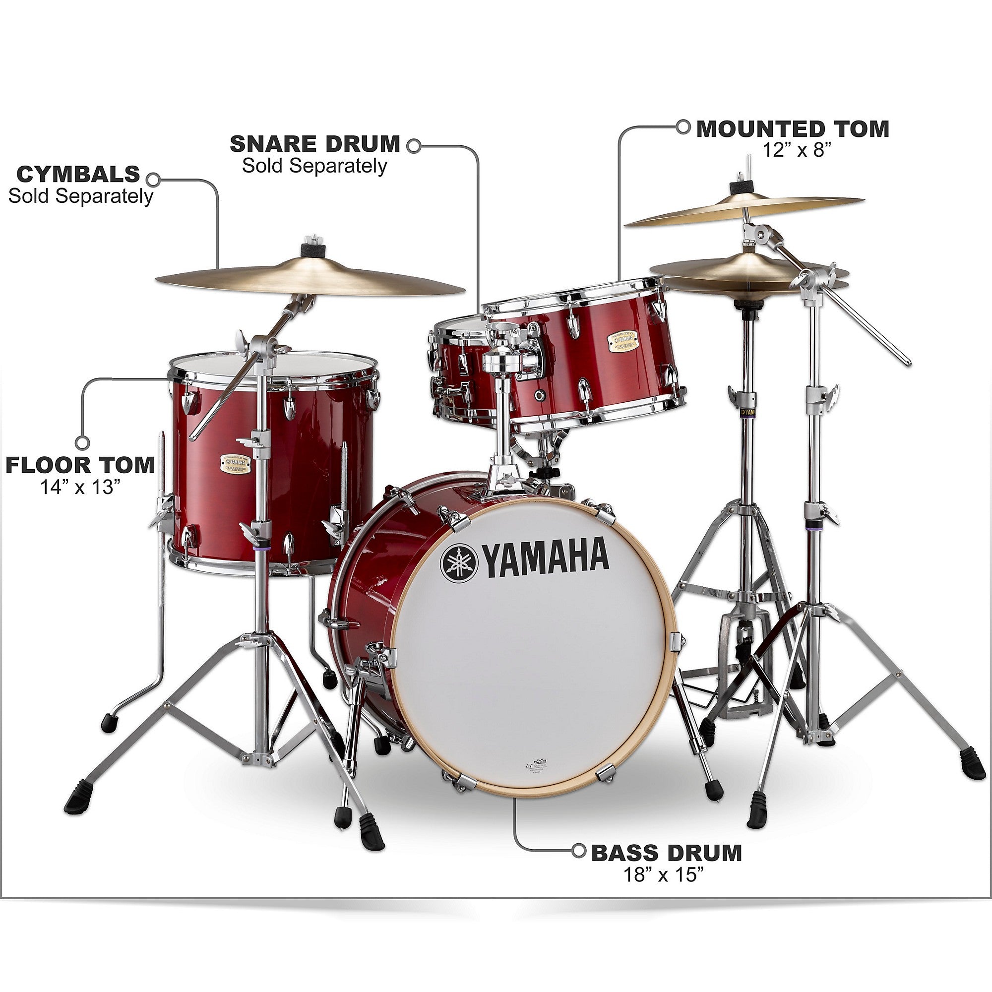 Yamaha Stage Custom Birch 3-Piece Bop Shell Pack