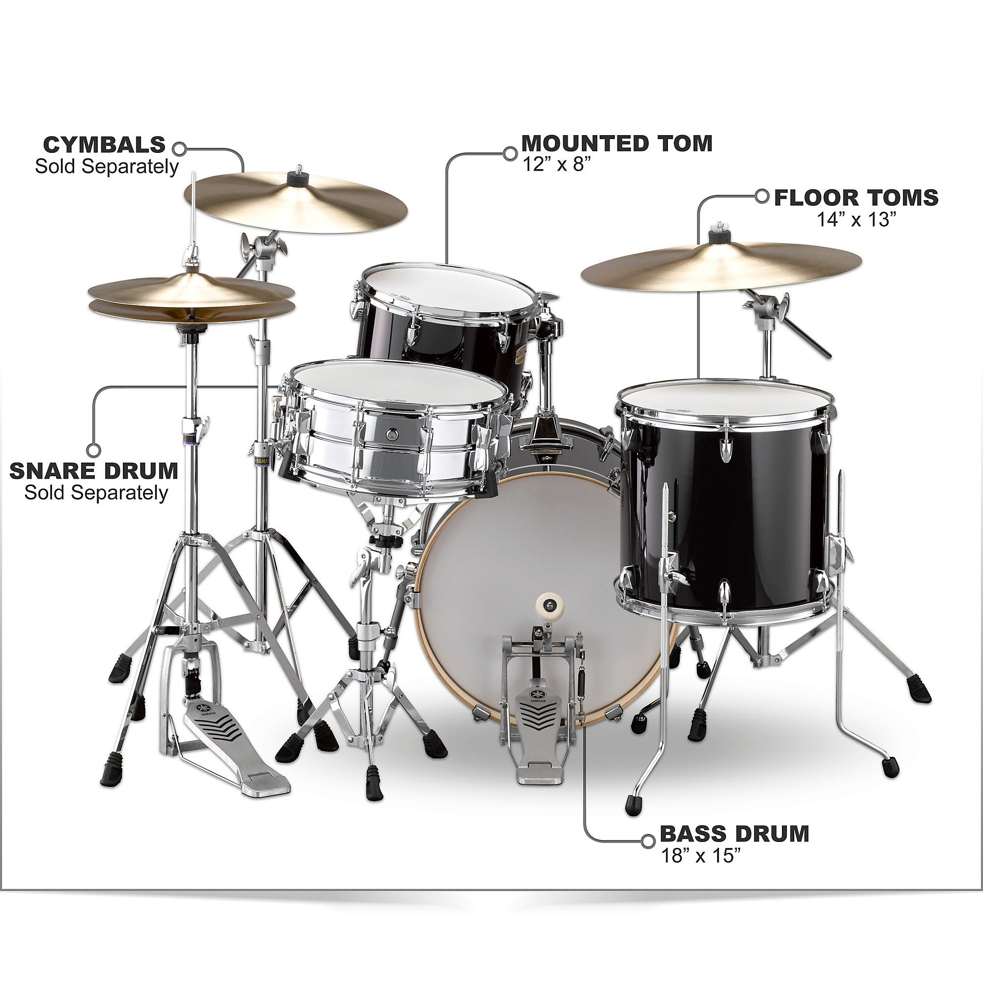 Yamaha Stage Custom Birch 3-Piece Bop Shell Pack