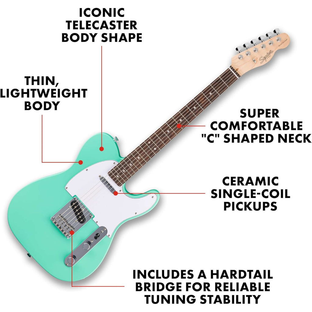 Squier Debut Series Telecaster Electric Guitar Sea Foam Green