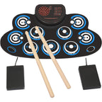 LW Essentials® Basic Kids Electronic 7-Pad Roll-Up Drum Set with Built-in Speaker