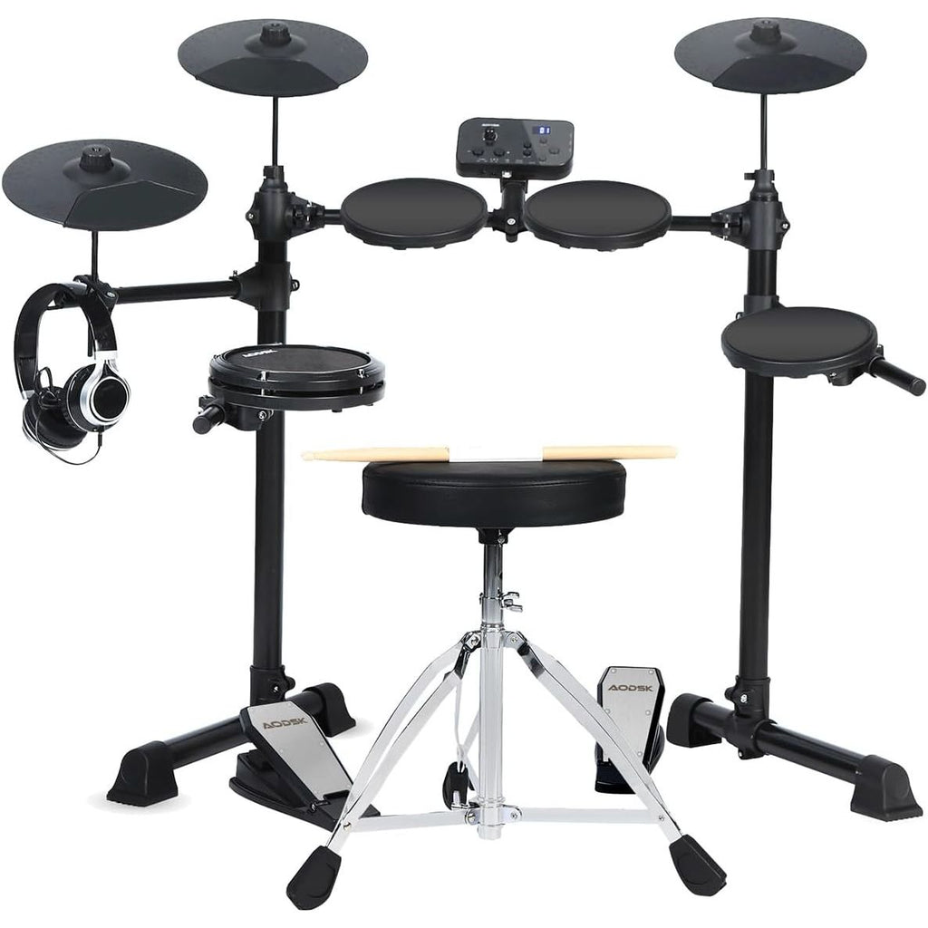 LW Essentials® Basic Electronic Drum Set with Mesh Heads and Bluetooth