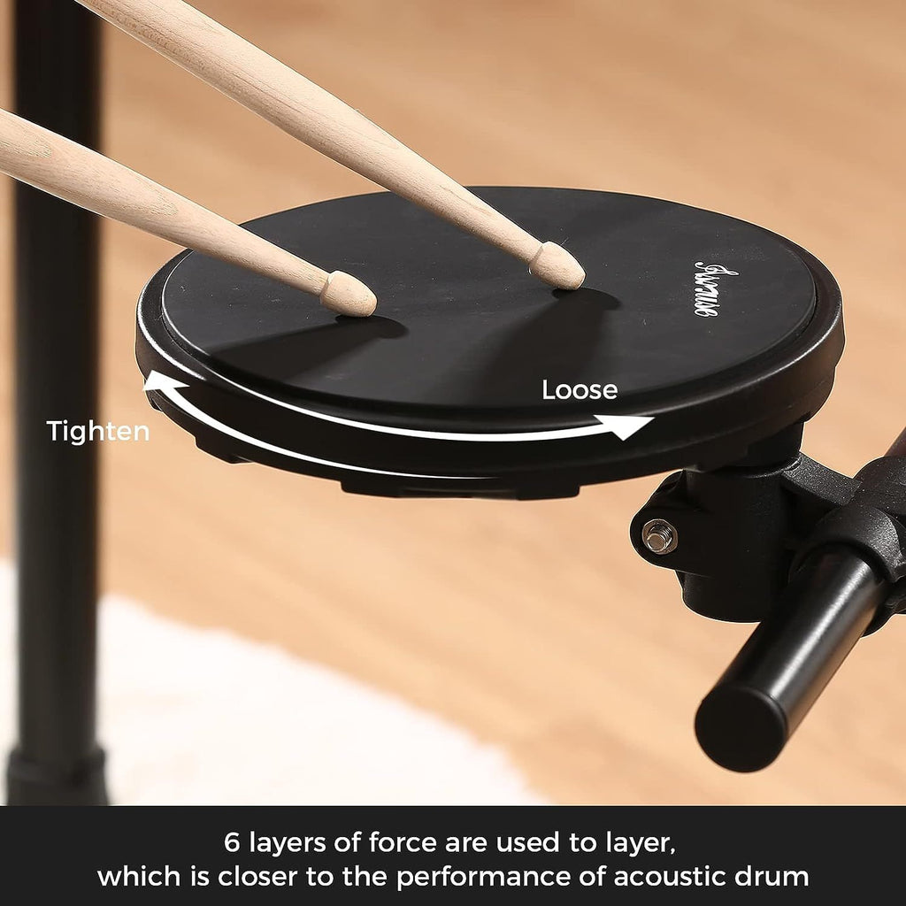 LW Essentials® Basic Junior Kids Electronic Drum Set with Mesh Heads and Bluetooth
