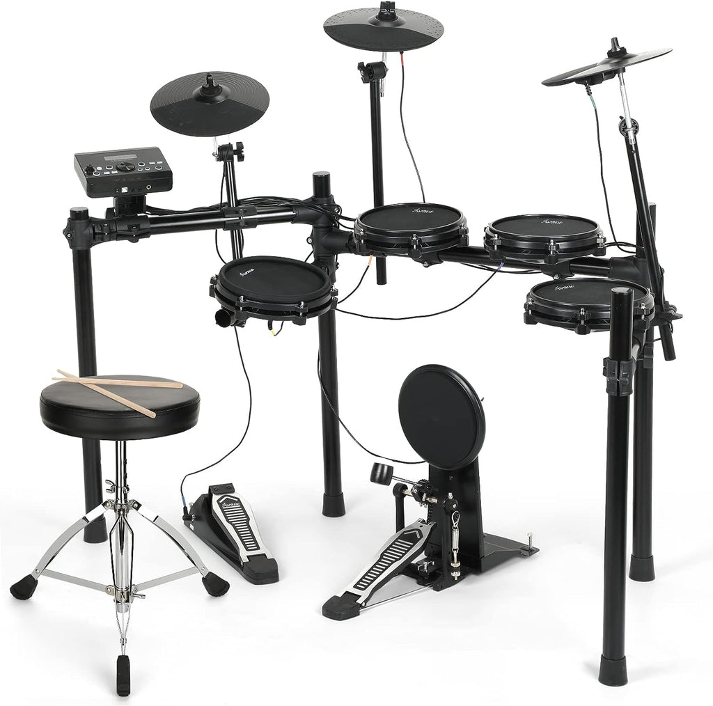 LW Essentials® Premium Electronic Drum Set with Mesh Heads and Bluetooth
