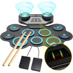 LW Essentials® Premium Kids Electronic 9-Pad Roll-Up Drum Set with Built-in Speaker