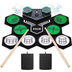 LW Essentials® Premium Kids Electronic 9-Pad Roll-Up Drum Set with Built-in Speaker