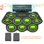 LW Essentials® Premium Kids Electronic 9-Pad Roll-Up Drum Set with Built-in Speaker