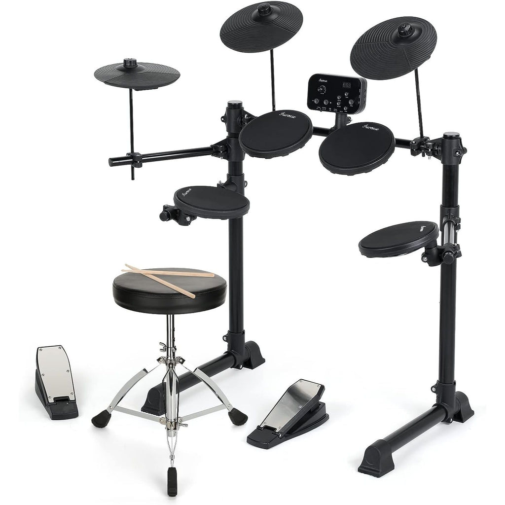 LW Essentials® Basic Junior Kids Electronic Drum Set with Mesh Heads and Bluetooth