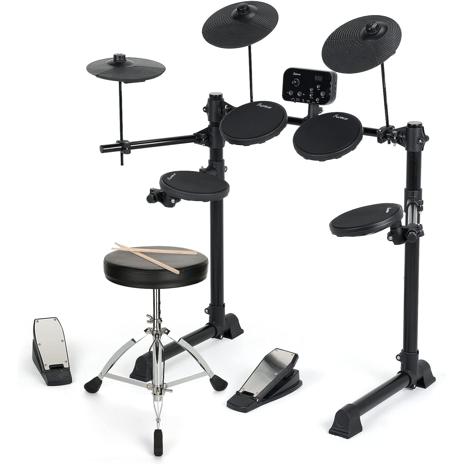 LW Essentials® Basic Junior Kids Electronic Drum Set with Mesh Heads and Bluetooth