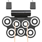 LW Essentials® Basic Kids Electronic 7-Pad Roll-Up Drum Set with Built-in Speaker