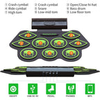 LW Essentials® Premium Kids Electronic 9-Pad Roll-Up Drum Set with Built-in Speaker