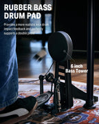 LW Essentials® Premium Electronic Drum Set with Mesh Heads and Bluetooth