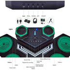 LW Essentials® Premium Kids Electronic 9-Pad Roll-Up Drum Set with Built-in Speaker