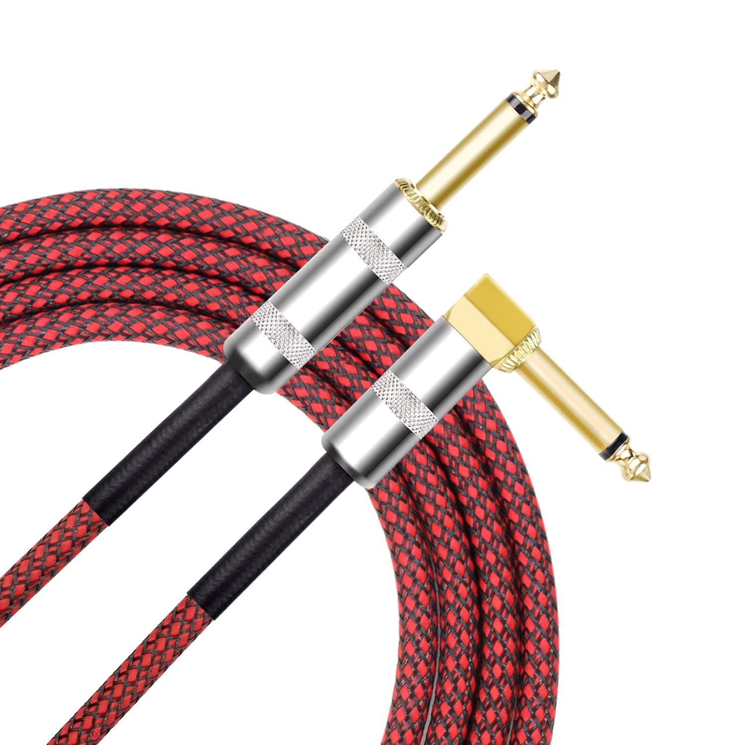 LW Essentials® Basic 1/4 in. Standard/Braided TS Mono Instrument Cable (Straight + Right-Angle)