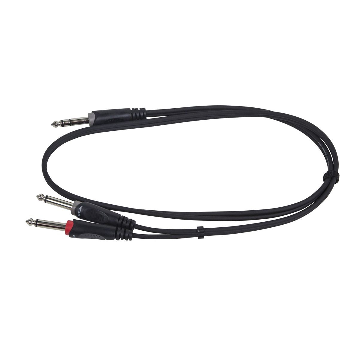 LW Essentials® Basic 1/4 in. Male TRS Stereo to Dual 1/4 in. Male TS Mono Adapter Cable