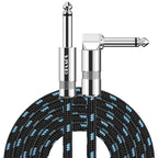 LW Essentials® Basic 1/4 in. Standard/Braided TS Mono Instrument Cable (Straight + Right-Angle)