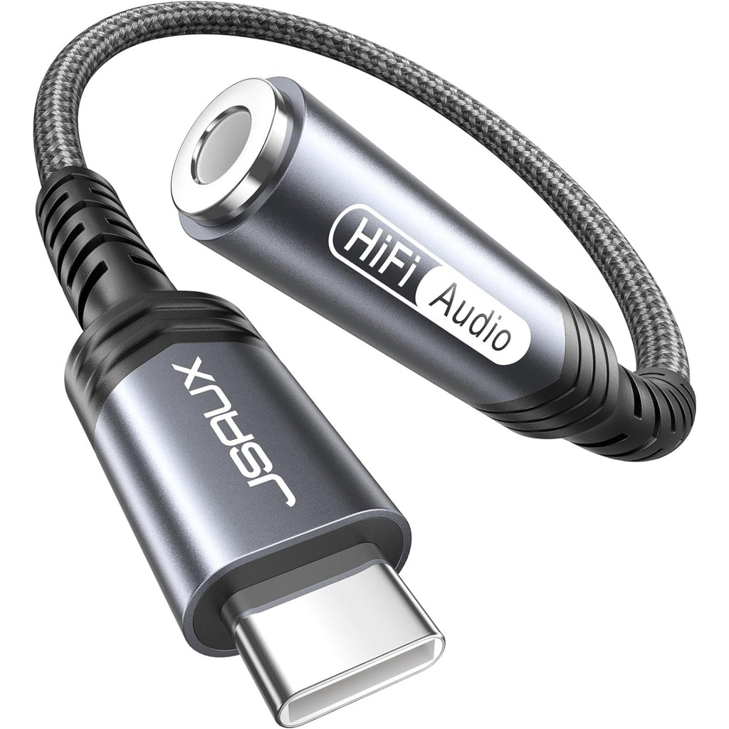 LW Essentials® Basic 3.5mm Female to USB C Audio Adapter Cable