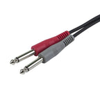 LW Essentials® Basic 3.5mm Male to Dual 1/4 in. TS Male Mono Adapter Cable