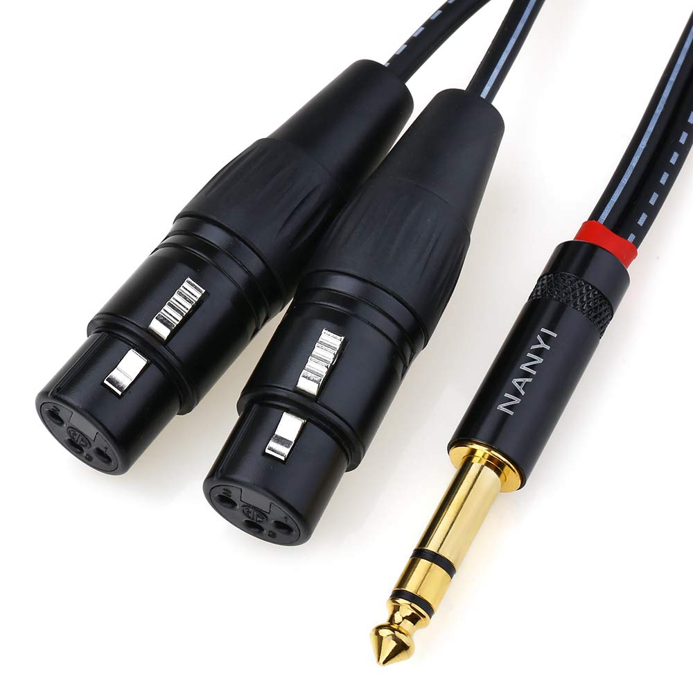 LW Essentials® Basic Dual XLR Female to 1/4 in. Male TRS Stereo Cable