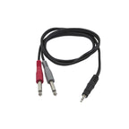 LW Essentials® Basic 3.5mm Male to Dual 1/4 in. TS Male Mono Adapter Cable