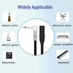 LW Essentials® Basic XLR Female to 1/4 in. Male TS Mono Cable (Straight + Right-Angle)