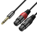 LW Essentials® Basic Dual XLR Female to 1/4 in. Male TRS Stereo Cable