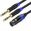 LW Essentials® Basic XLR Female to Dual 1/4 in. Male TRS Stereo Cable