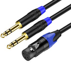 LW Essentials® Basic XLR Female to Dual 1/4 in. Male TRS Stereo Cable