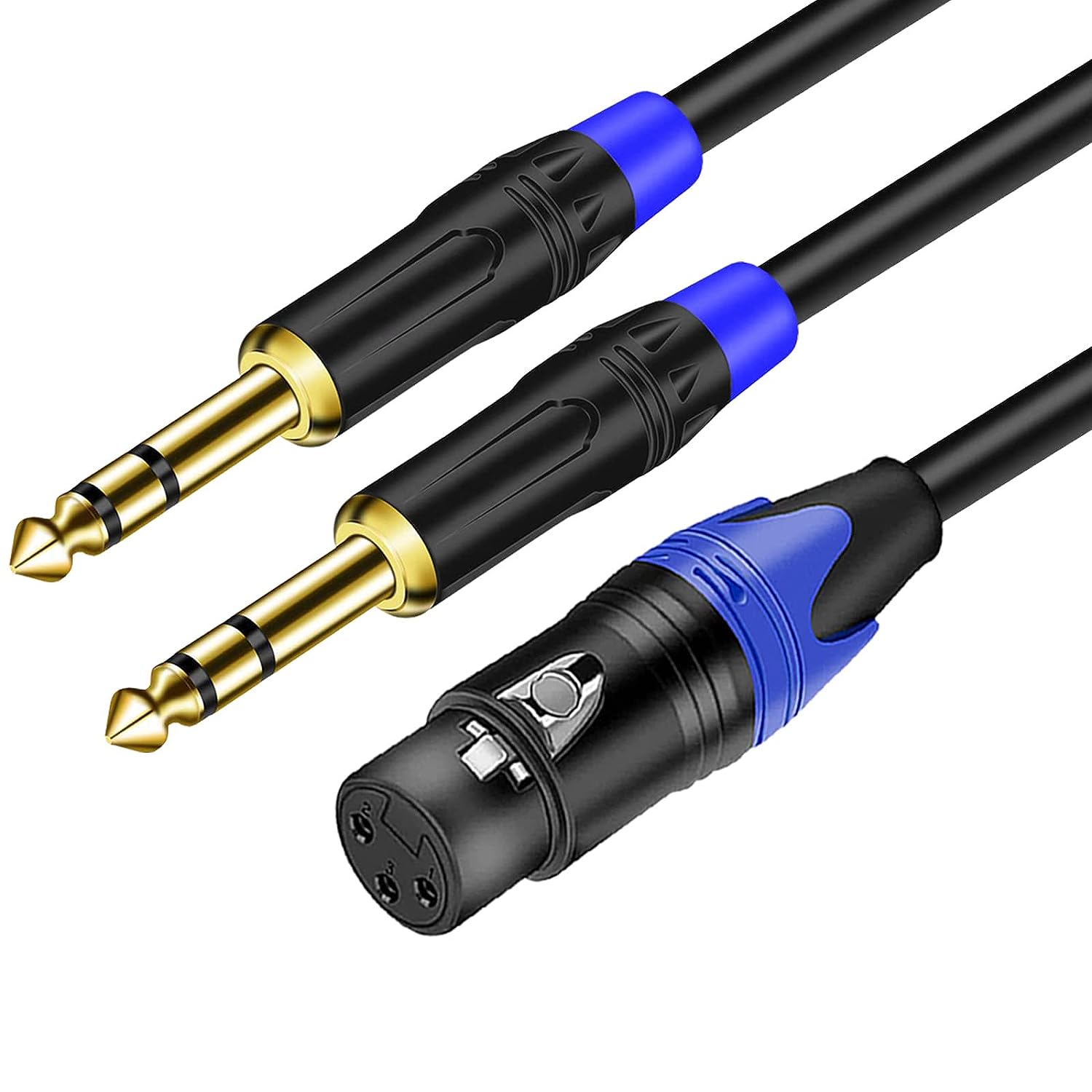 LW Essentials® Basic XLR Female to Dual 1/4 in. Male TRS Stereo Cable