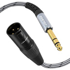 LW Essentials® Basic XLR Male to 1/4 in. Male TRS Stereo Cable