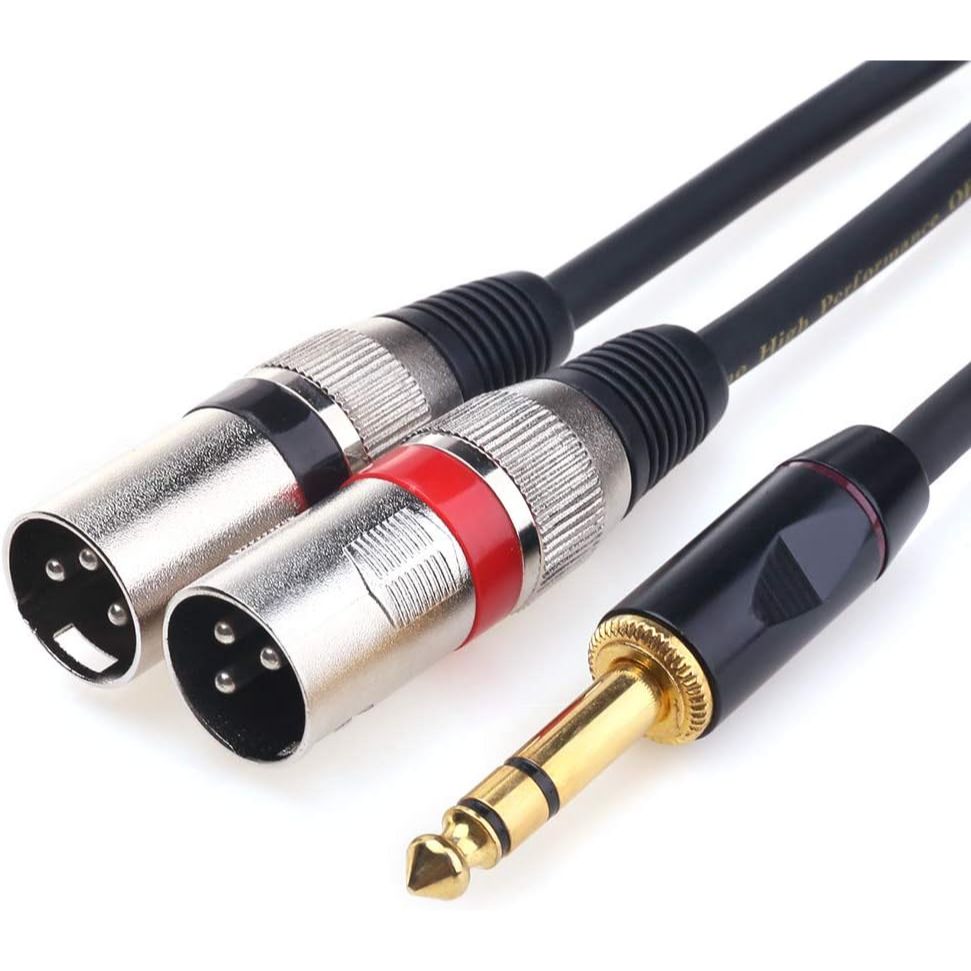 LW Essentials® Basic Dual XLR Male to 1/4 in. Male TRS Stereo Cable