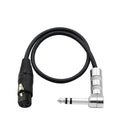 LW Essentials® Basic XLR Female to 1/4 in. Male TRS Stereo Cable (Straight + Right-Angle)