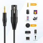 LW Essentials® Basic XLR Female to 3.5mm Male TRS Stereo Cable