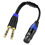 LW Essentials® Basic XLR Female to Dual 1/4 in. Male TRS Stereo Cable