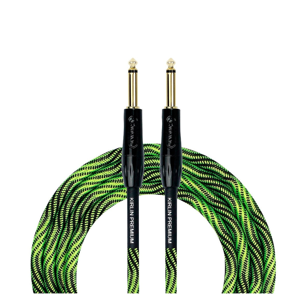 Prestige Picks® 1/4 in. Braided TS Mono Instrument Cable - Green