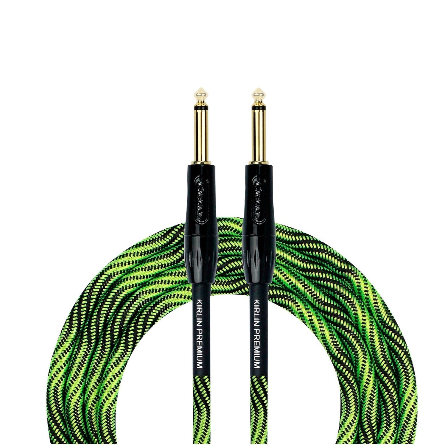 Prestige Picks® 1/4 in. Braided TS Mono Instrument Cable - Green