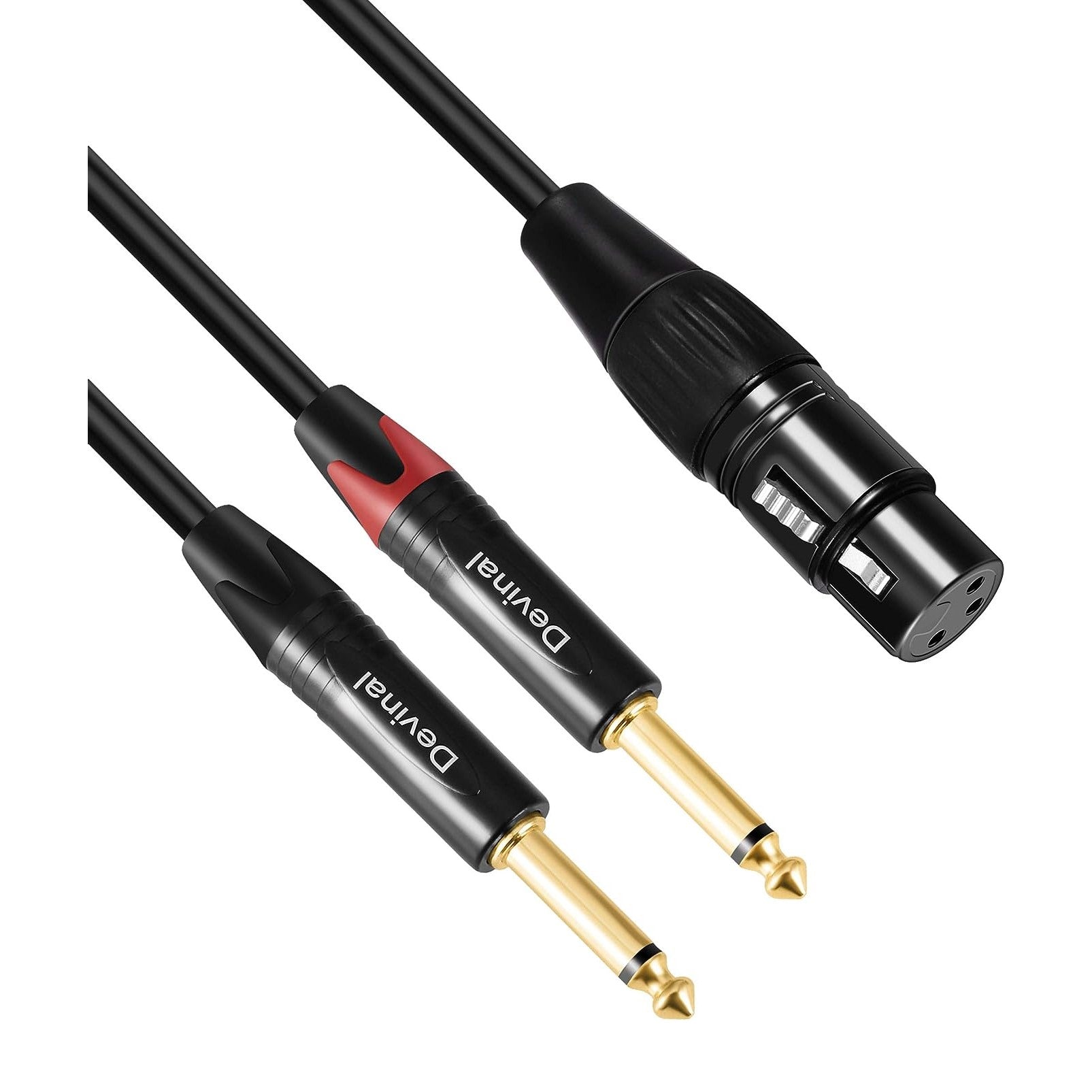 LW Essentials® Basic XLR Female to Dual 1/4 in. Male TS Mono Cable