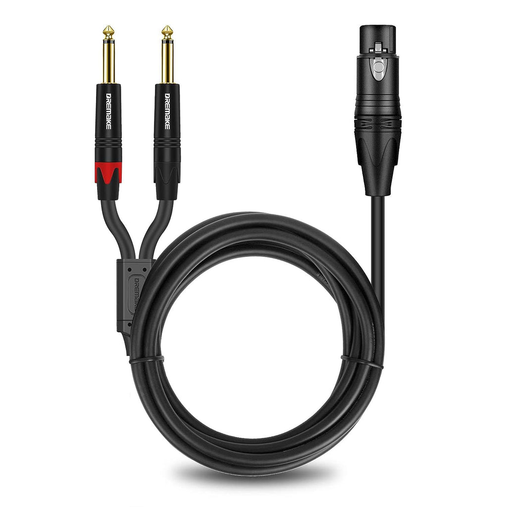 LW Essentials® Basic XLR Female to Dual 1/4 in. Male TS Mono Cable