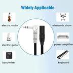 LW Essentials® Basic XLR Male to 1/4 in. Male TRS Stereo Cable (Straight + Right-Angle)